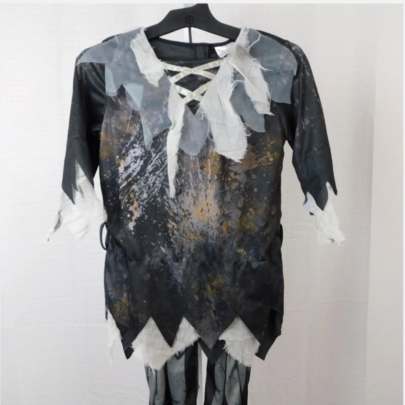 NWT Hyde & Eek! Boutique Kid's Pirate Halloween Costume M L Black White New - Picture 3 of 6